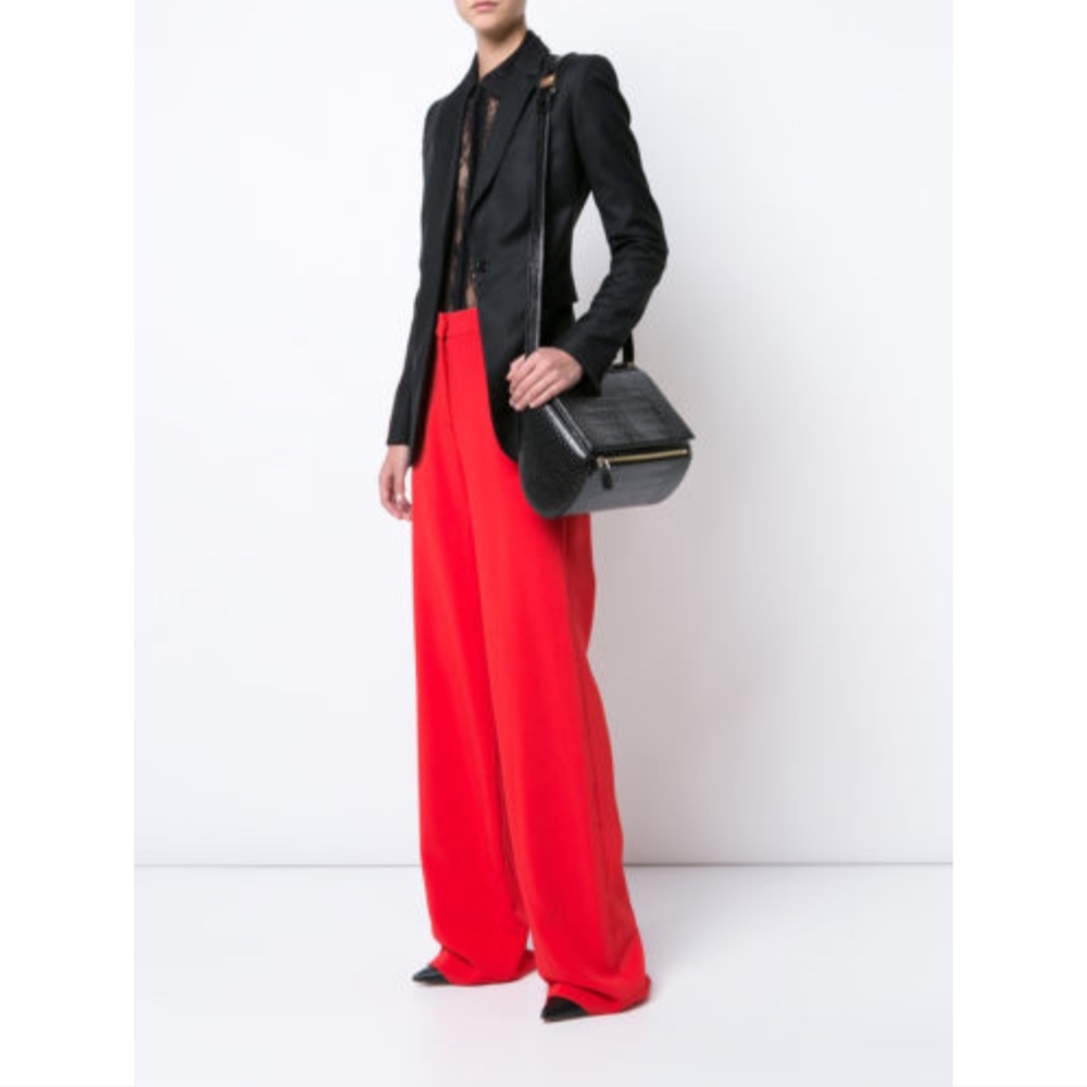 Givenchy Black croc embossed Pandora Box Bag